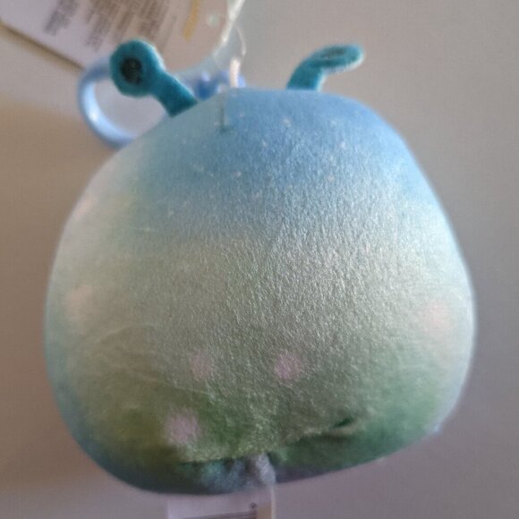 NWT 3.5" Zinx the Cute Alien Purse Clip On Squishmallows Mini Plush Animal Blue - Picture 4 of 6